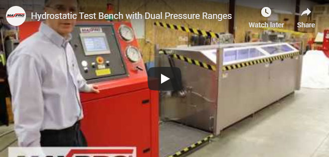 Hydrostatic Test Bench with Dual Pressure Ranges